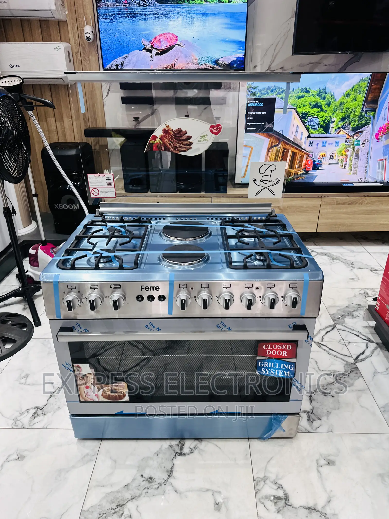 Powerful Dynamic Gas Electric Cooker Oven Rotisserie 4-2