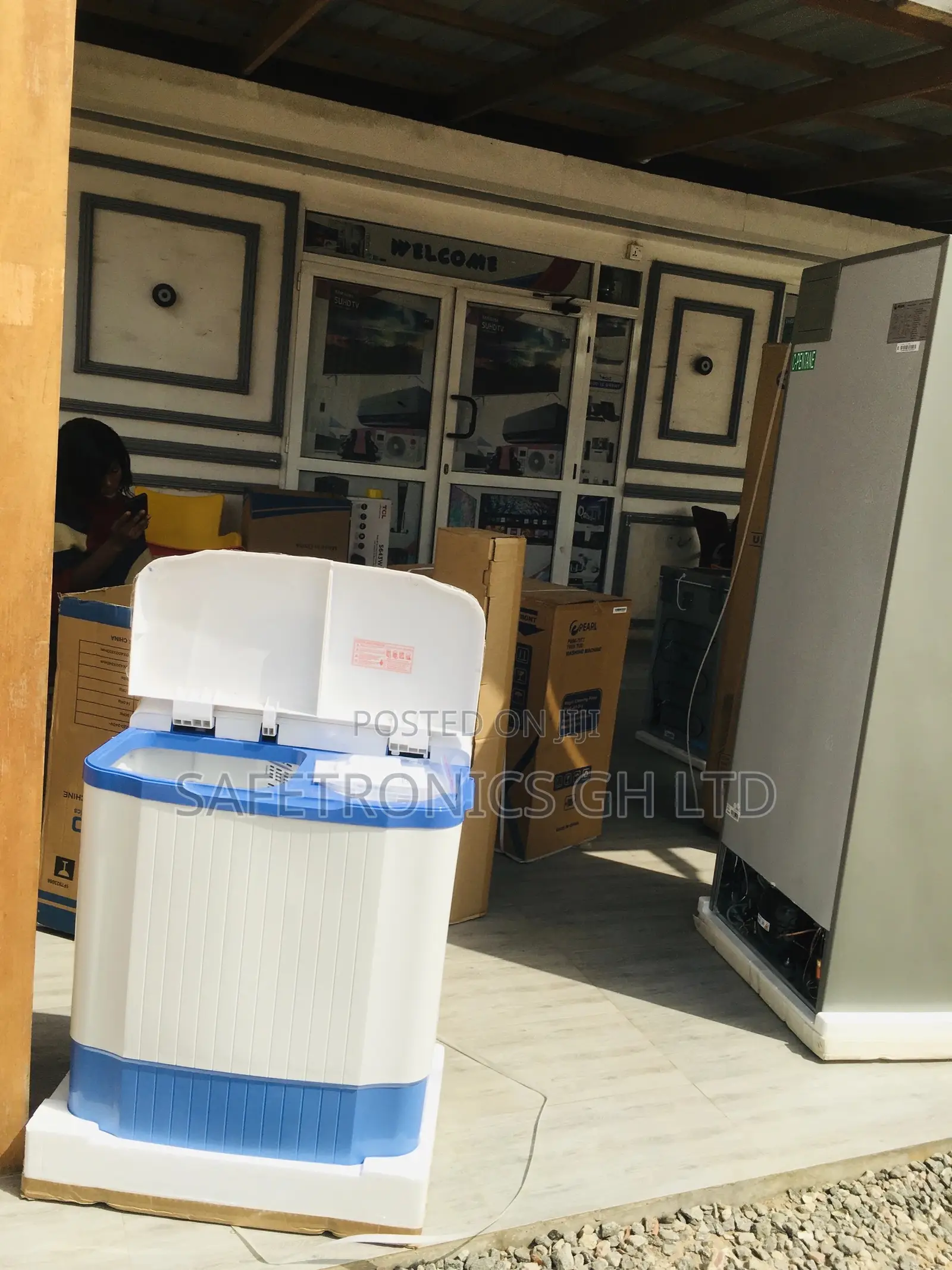Blue/White Washingmachine Topload Semiautomatic 7kg Nasco