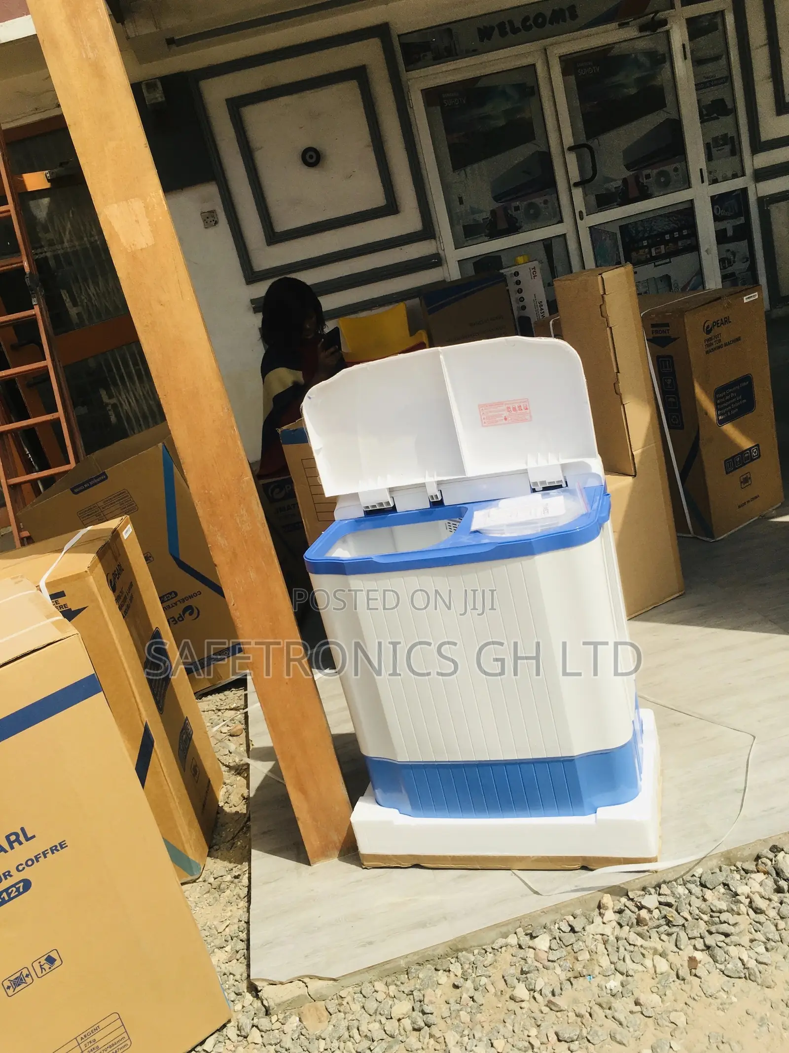 Topload Washingmachine 7kg Semiautomatic Nasco Blue/White
