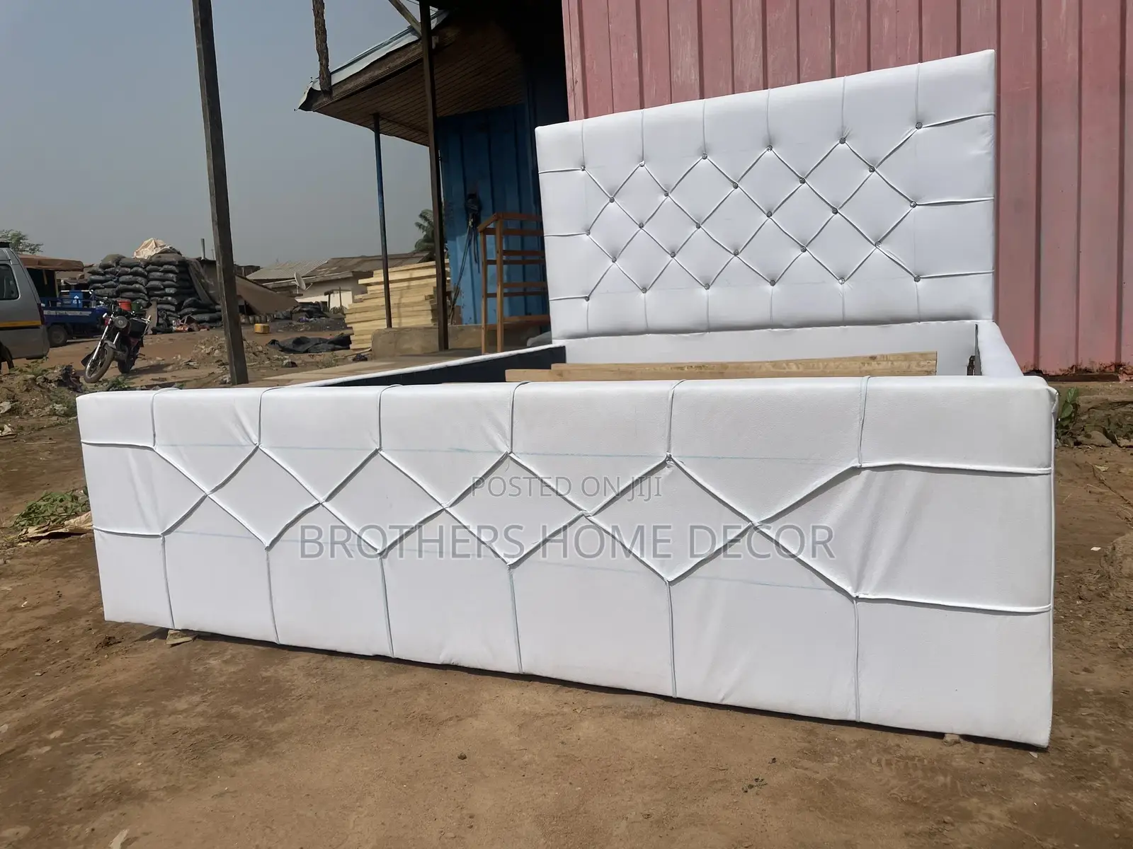 White Great Double Bed Frame 54x75