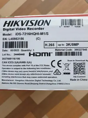 Hikvision DVR 16 Channel Up to 5mp Ids-7216hqhi-M1/S