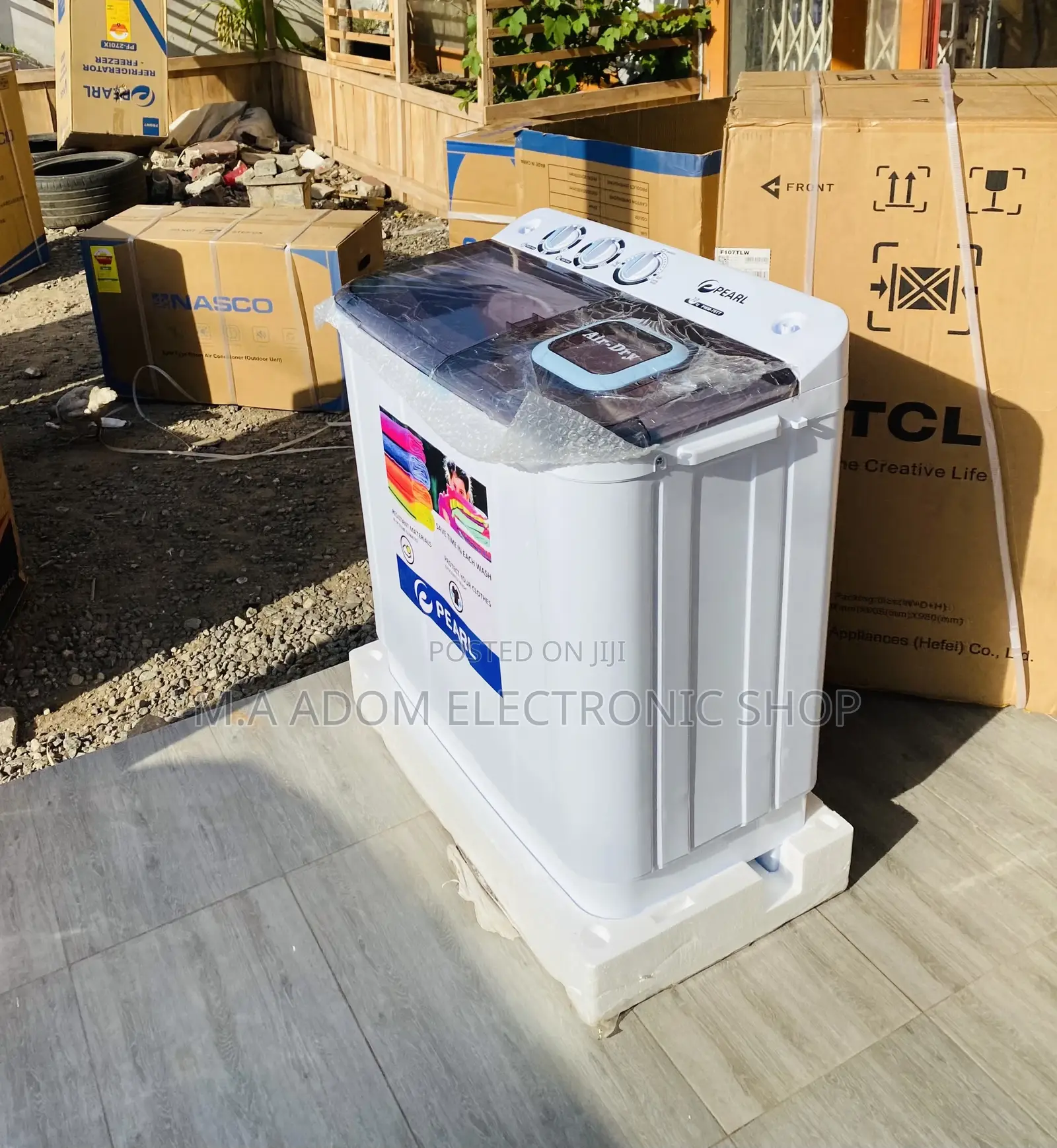 Quality Pearl 12kg Electric Washing Machine + Spin/Dry