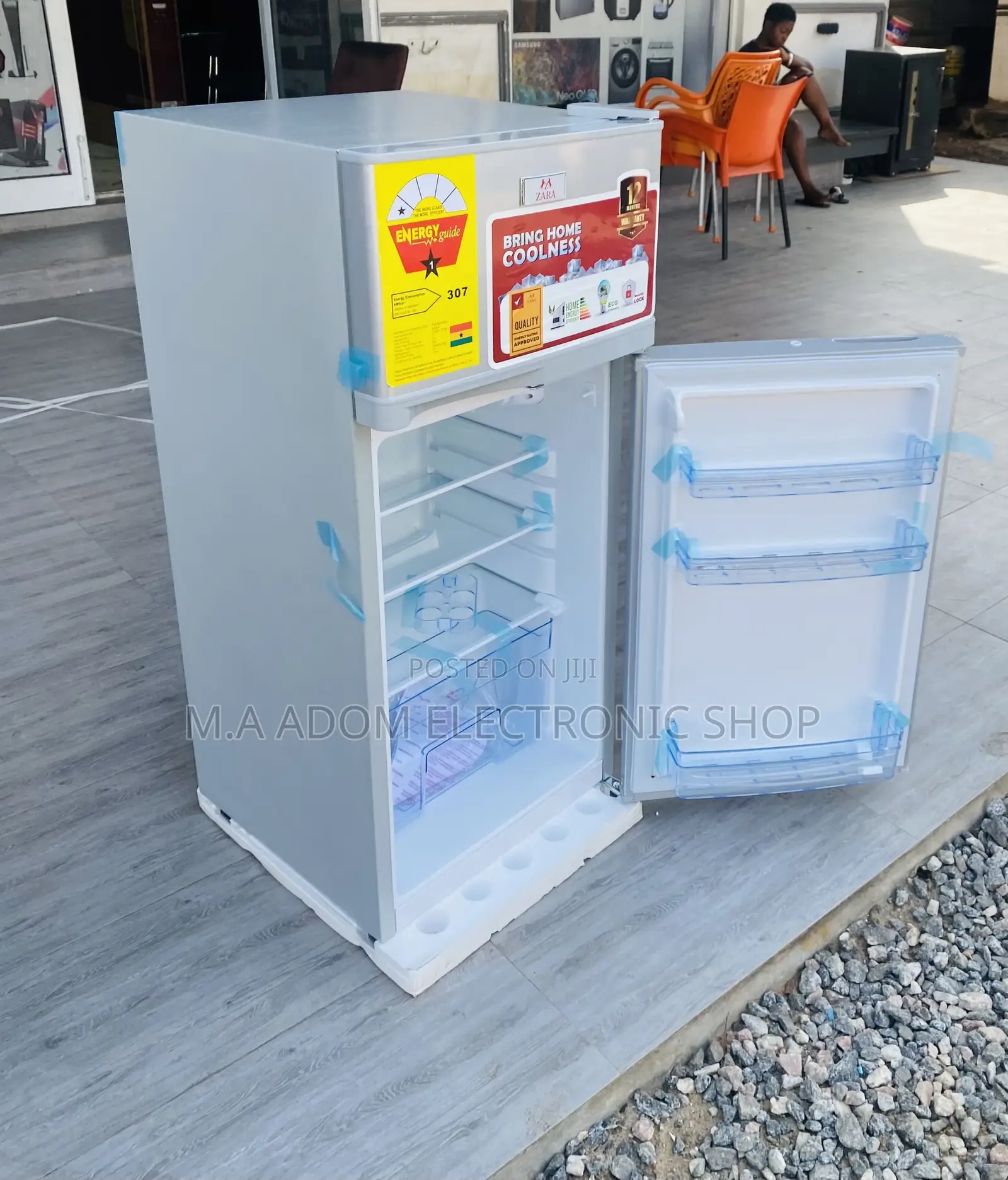 Brand New Zara 12TM Double Door Electric Fridge(Silver) 