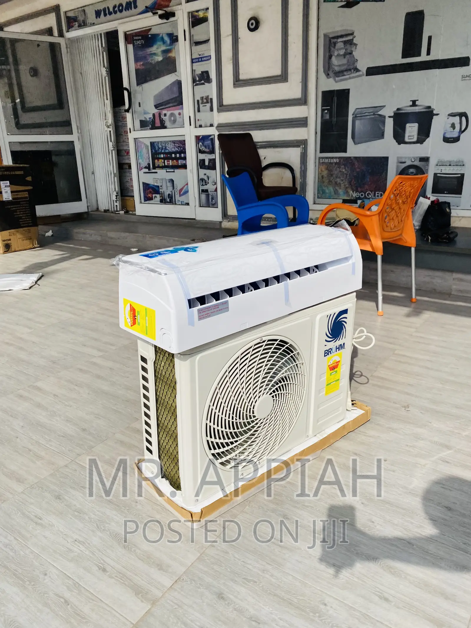 Super Quality Bruhm 1.5hp Split Electric Ac(White)R410 Gas