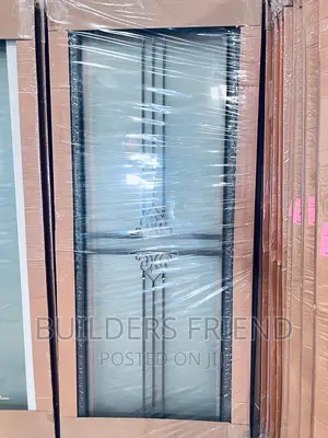 PVC Framed Bathroom Door+Handle Complete