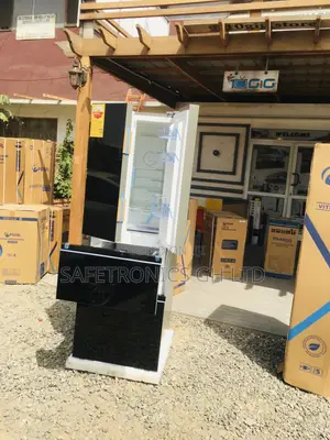 PF-470BG 4 Doors Black Glass Bottomfreezer Pearl Fridge