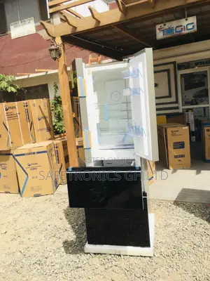 4 Doors Perfect Pf-470bg Bottomfreezer Glass Black Fridge