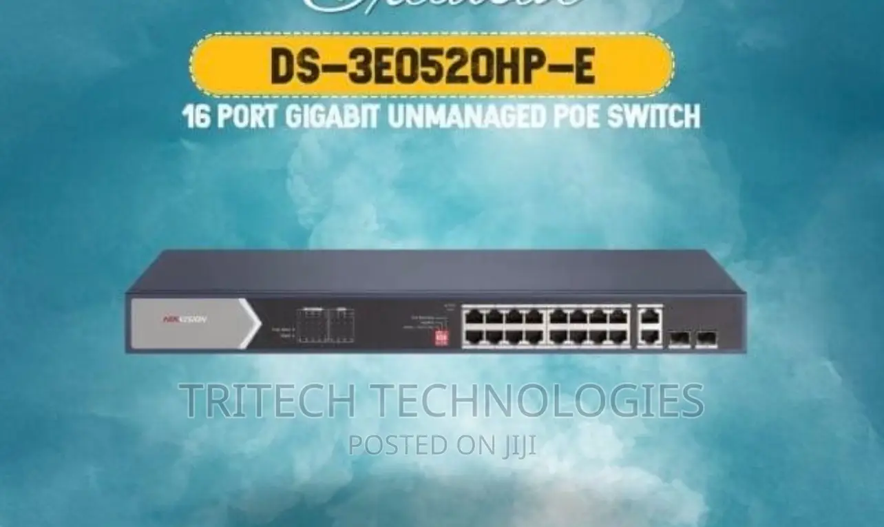Hikvision 16port Gigabit Unmanaged Poe Switch Ds-3e1518p