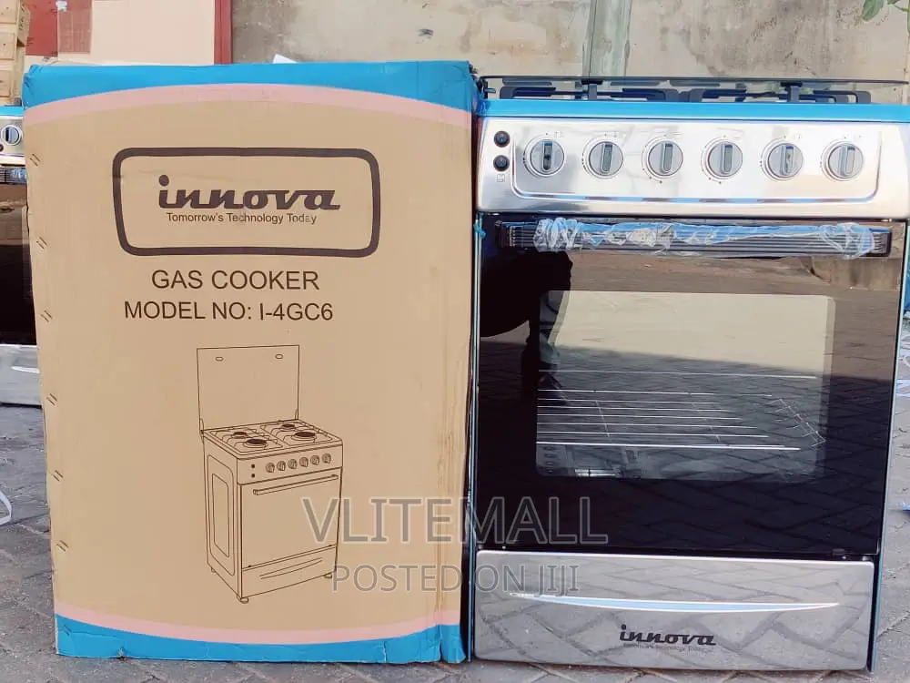 Innova 4 Burner Gas Cooker 60×60 With Oven Grill (I-4gc6)