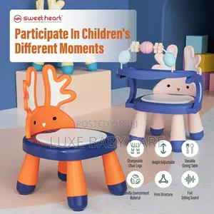 3-in-1 Kids Dining Chair With Adorable Animal Design