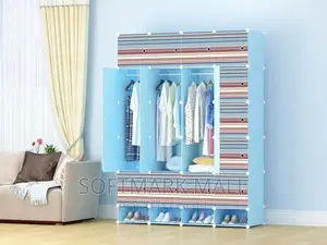 20 Cubes Plastic Wardrobe With Shoe Rack