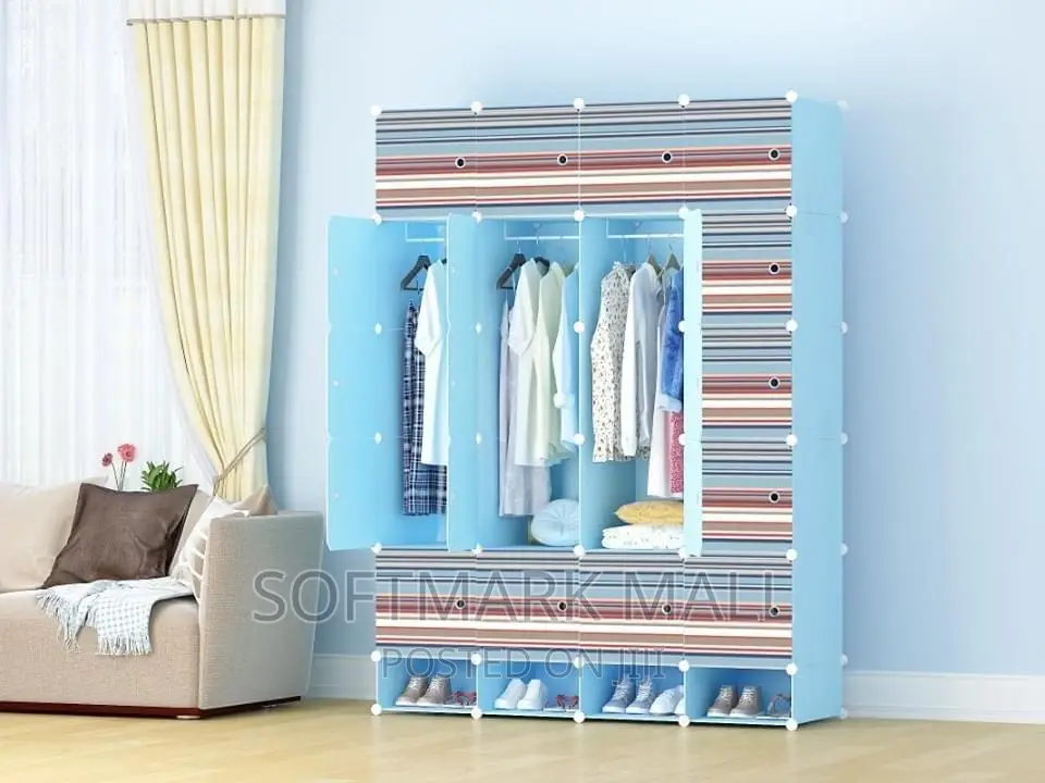 20 Cubes Plastic Wardrobe With Shoe Rack