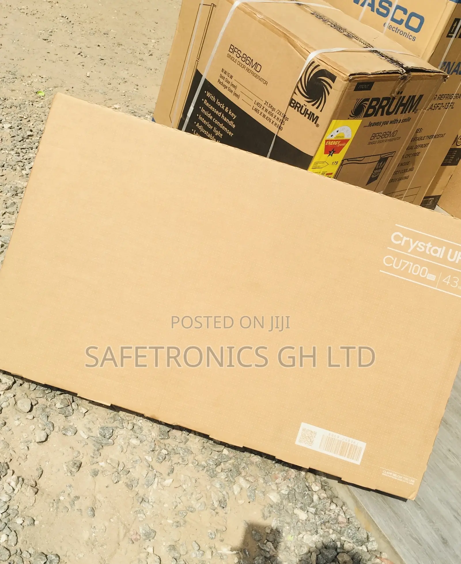 LED 43 Inches Glossy Samsung CU71 Black Electric Tv