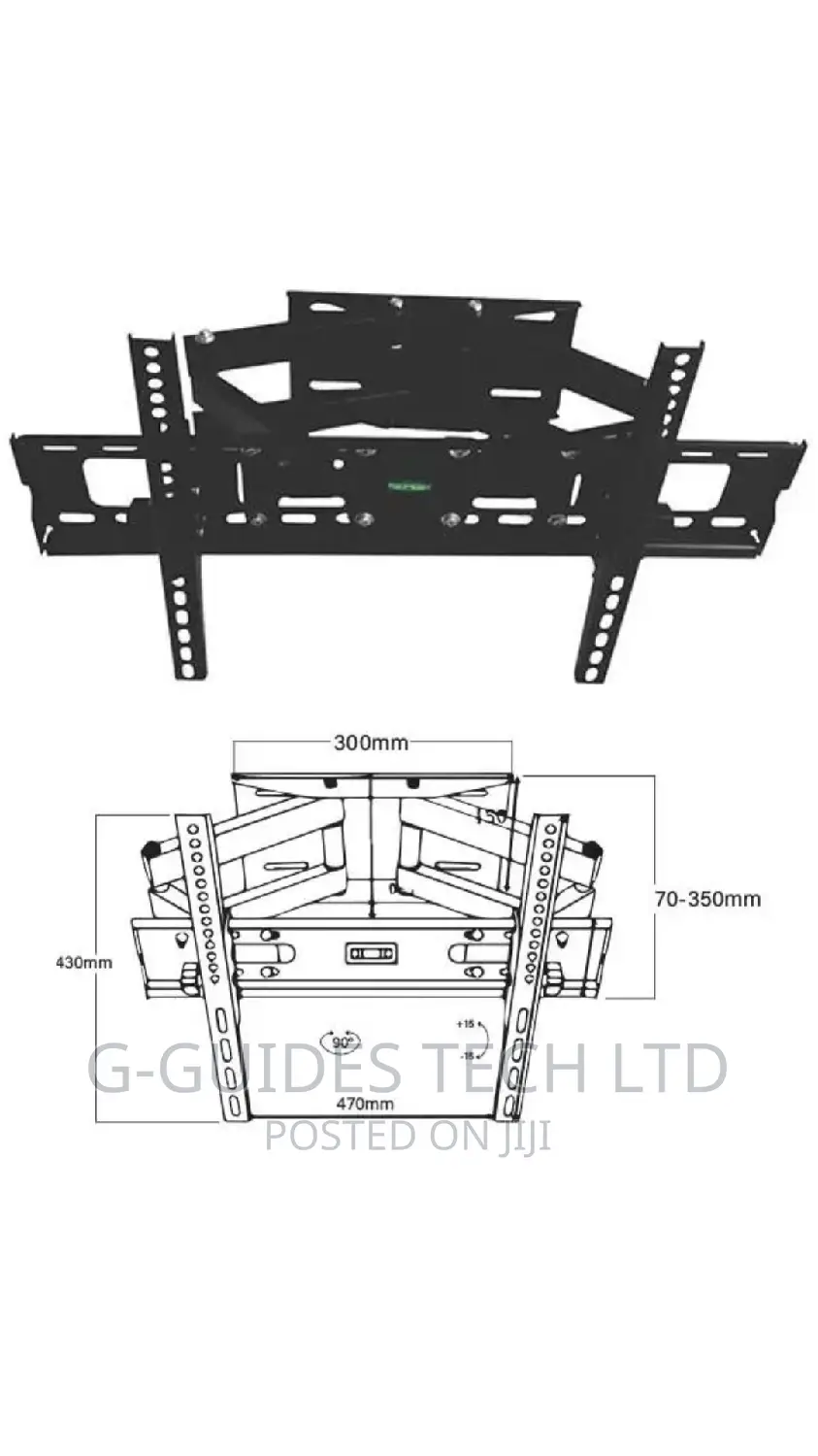 SH-360P Super Economy Double Arm Tv Wall Mount 26′′~60′′
