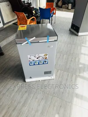 Chest Freezer Single Door Pearl 100L Dark Grey.—-