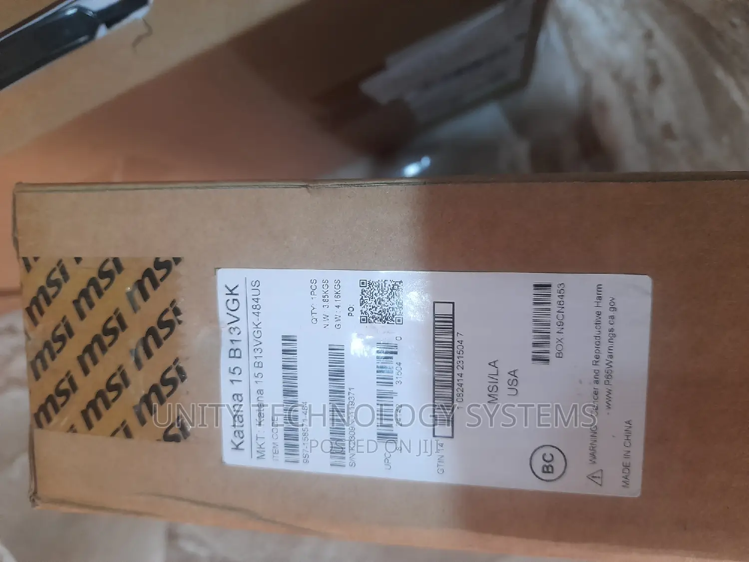 New Laptop MSI Katana 15 16GB Intel Core I7 SSD 1T