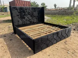 Queen Size 72x75 Fabric Bed Frame
