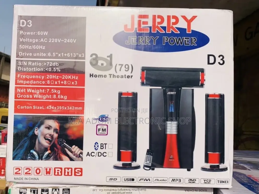 Classic Designed Jerry JR-D3 Bluetooth Home Theater 