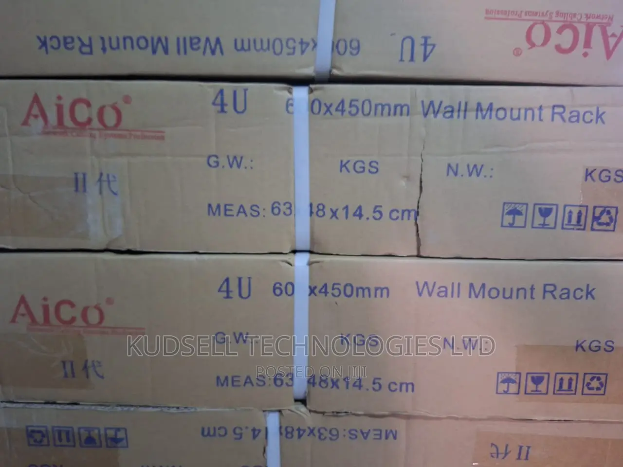 Aico 4u Wall Mount Rack Network Cabinet (600×450)