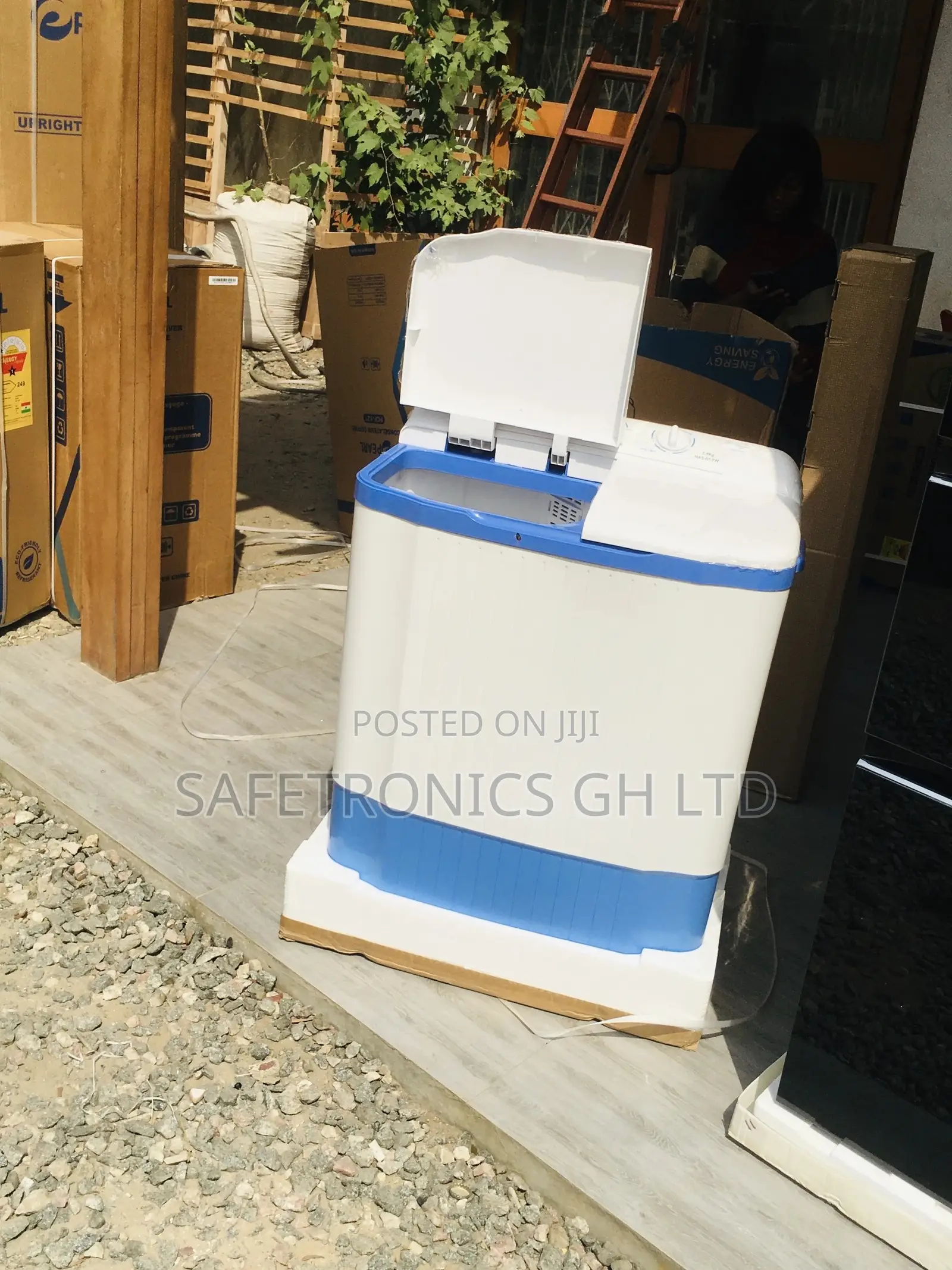 Topload Washingmachine 7kg Blue/White Semiautomatic Electric