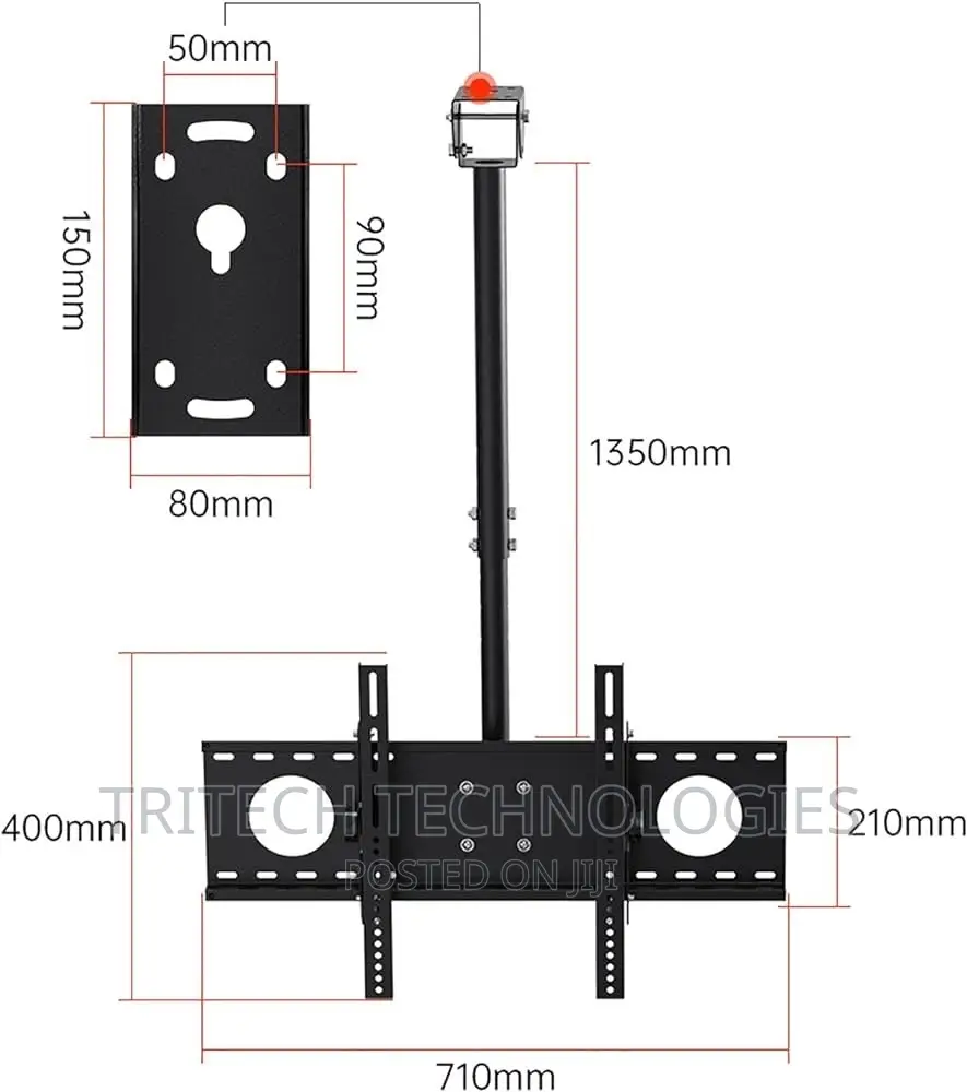 TV Ceiling Mount, Telescopic LCD Ceiling TV Mount 26" ~ 75"
