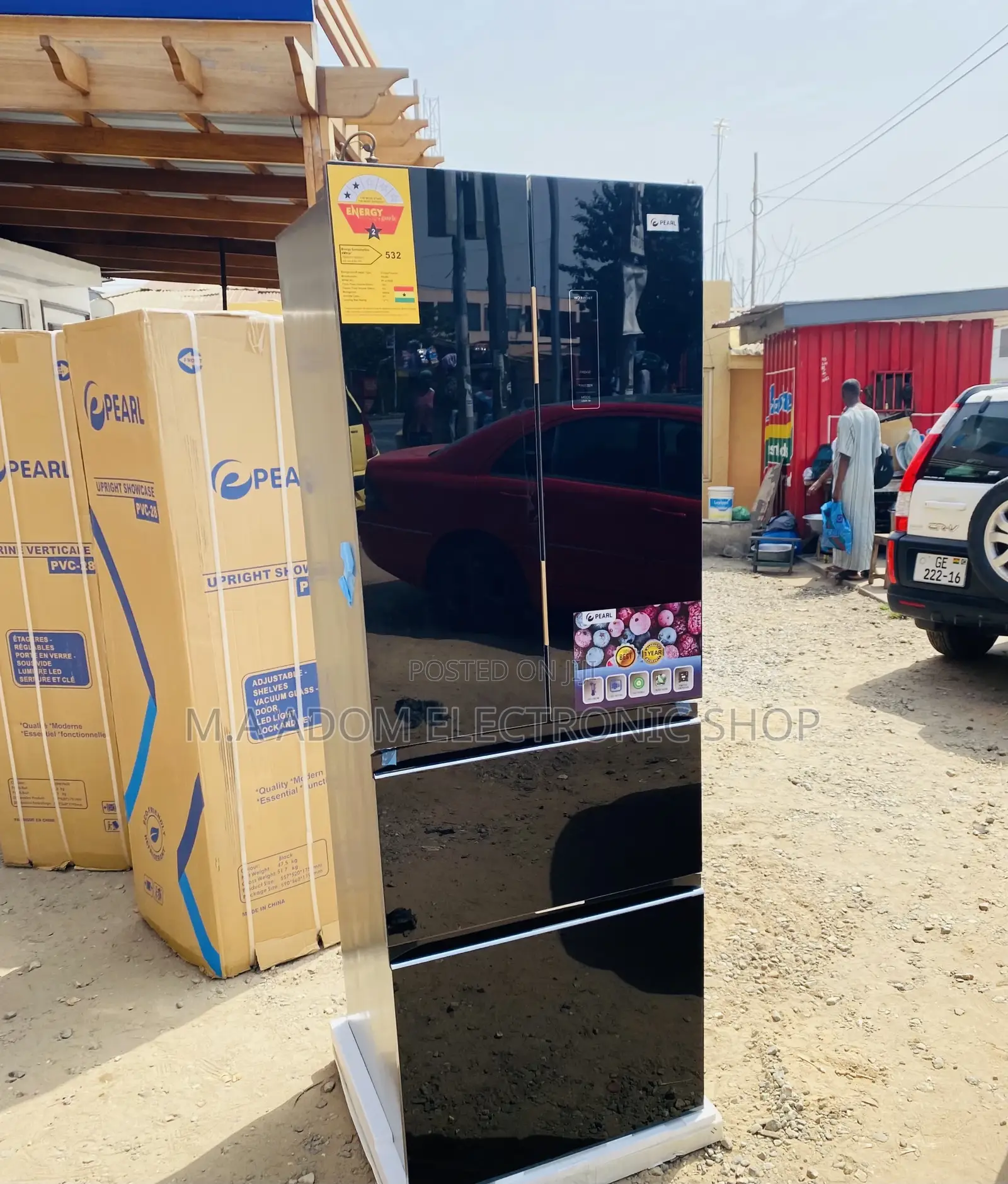 Sealed in Box Pearl Pf470bg 2 Door Refrigerator(Black).