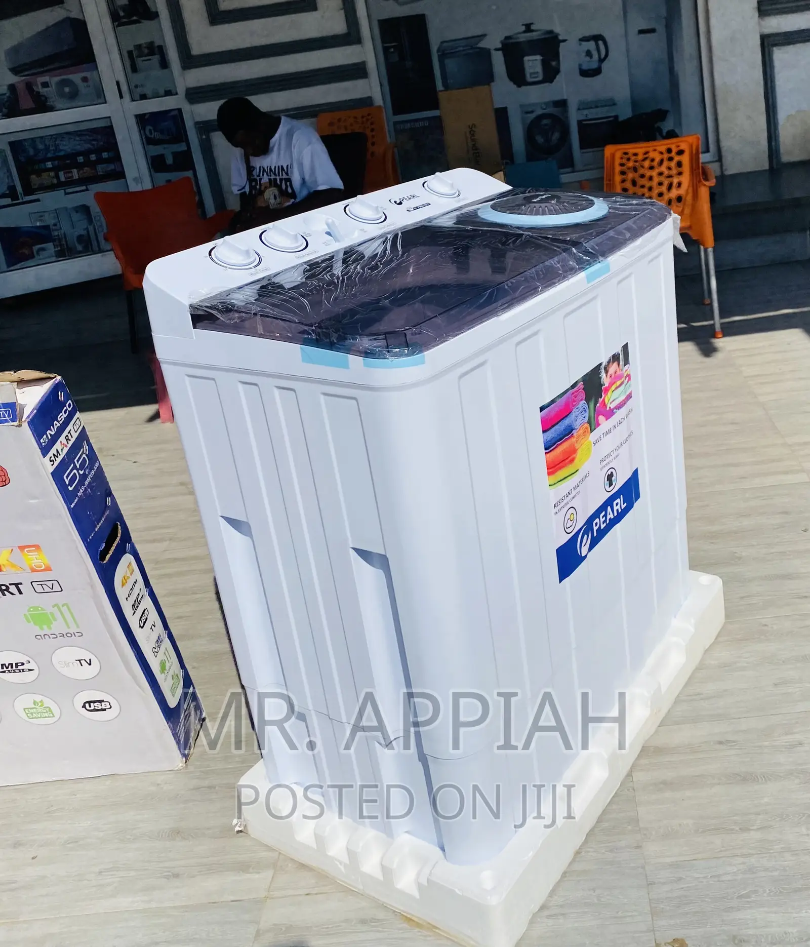 Spin/Dry Pearl 12kg Electric Washing Machine(White).
