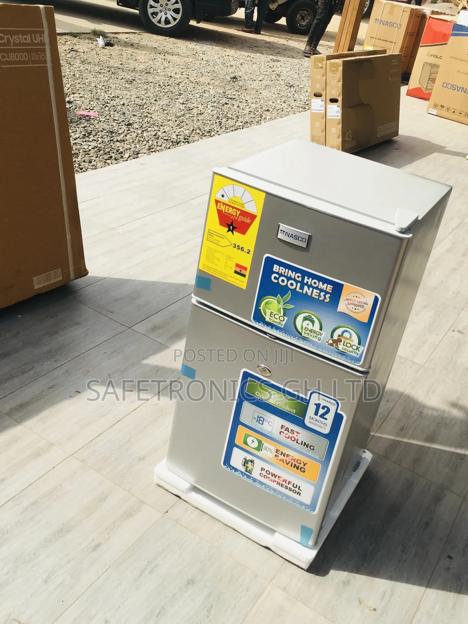 Nasco Gray Tabletop Topfreezer Nas2-120 Doubledoor Fridge