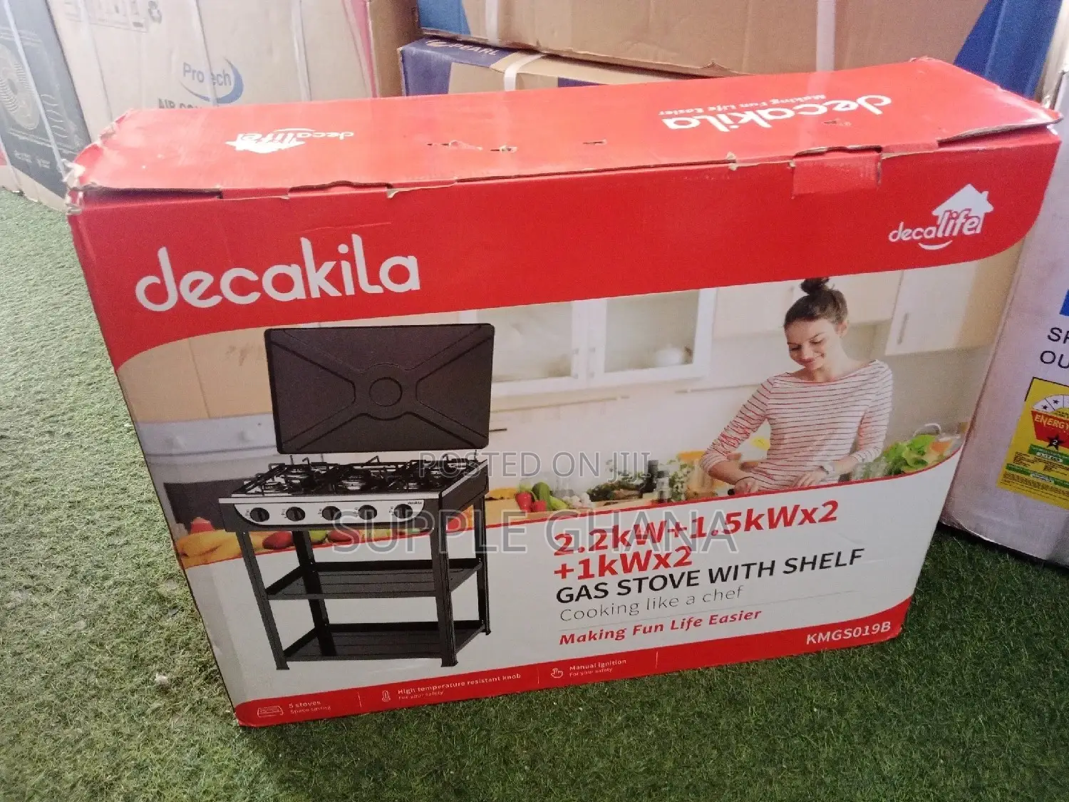 Decakila Gas Stove With Shelf 5 Stove