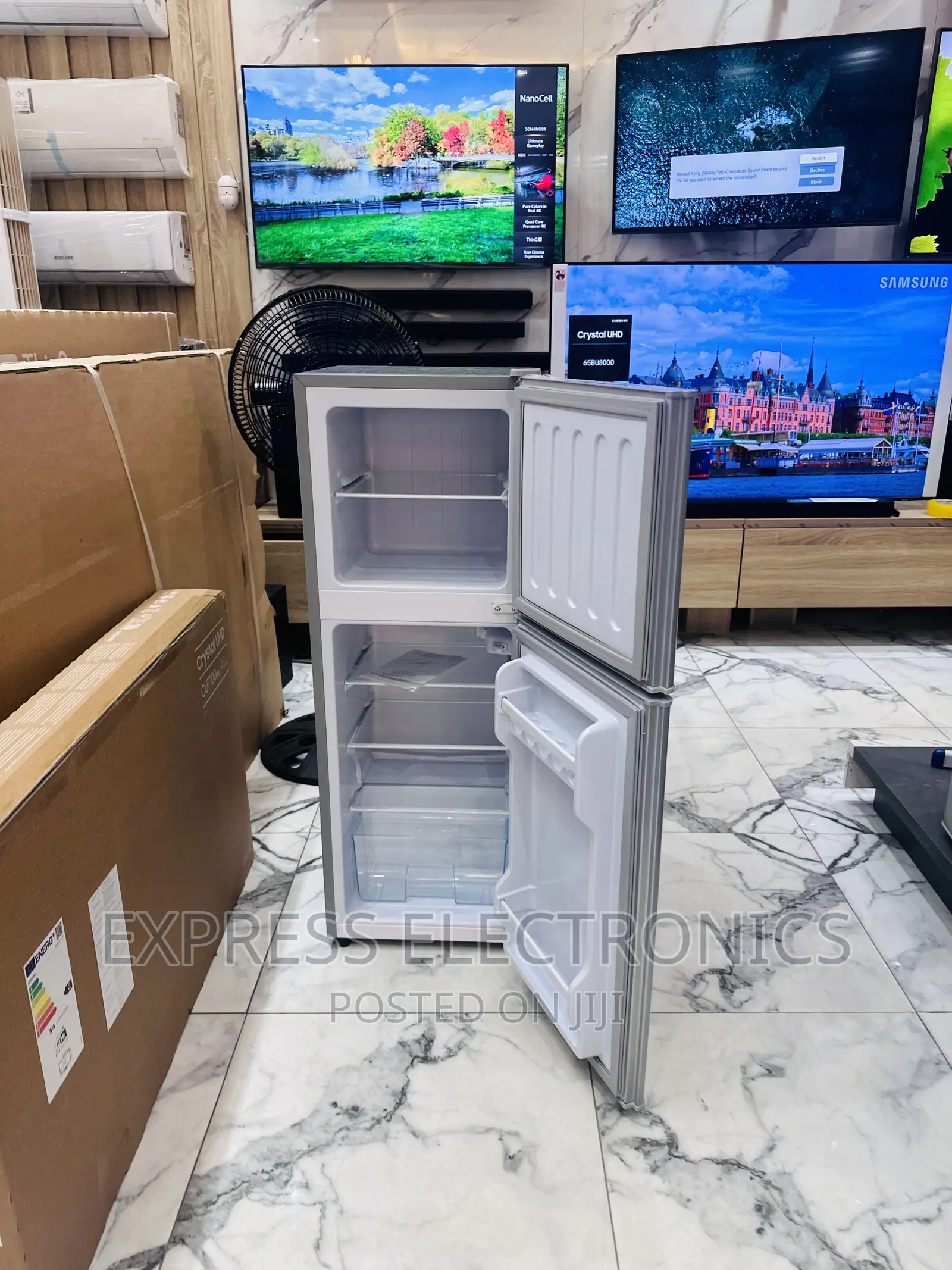 Nasco Fridge Double Door Grey Sleek in Design