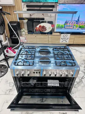 Stylish Design Sliver Gas Electric 4-2 Stove Oven Grill