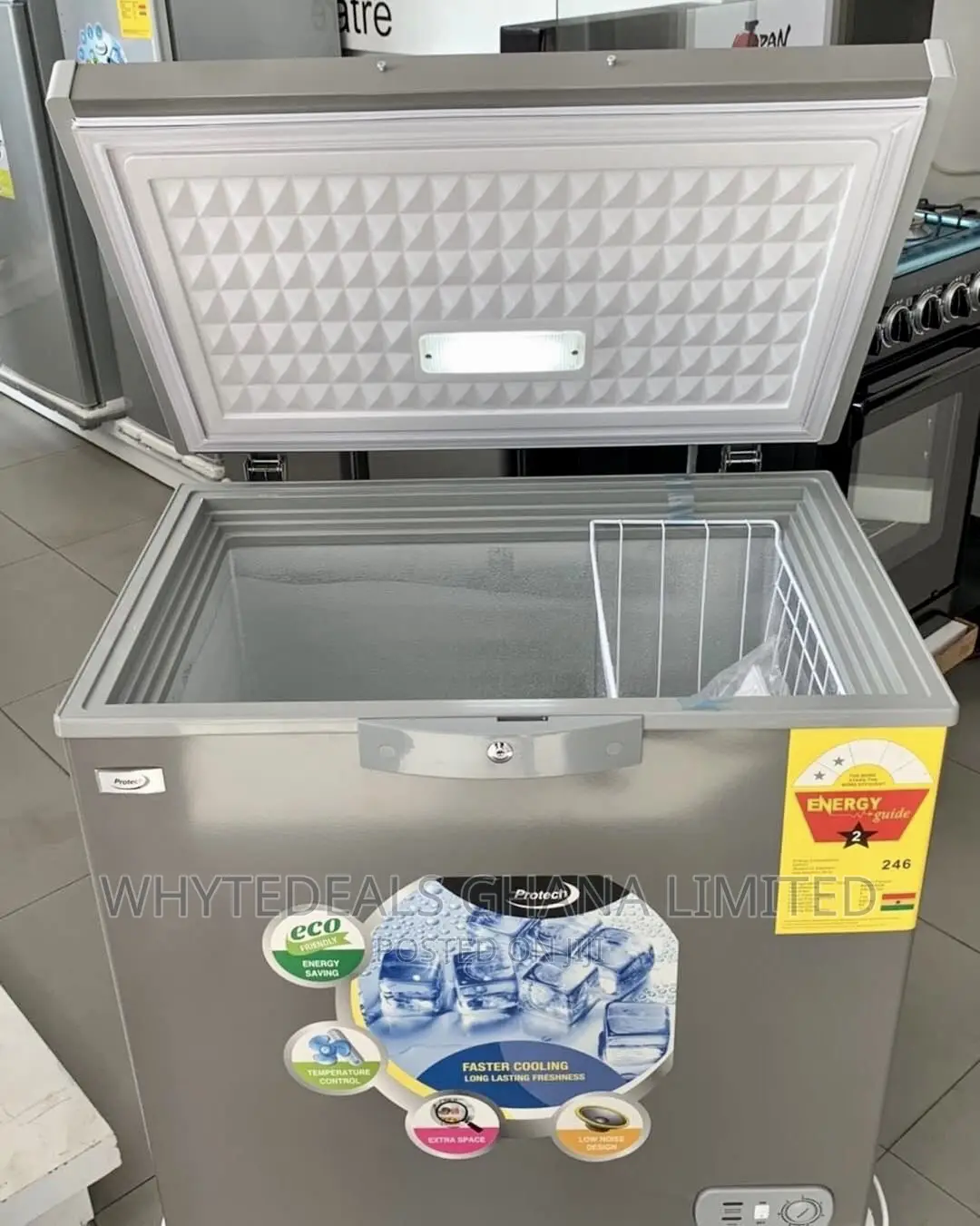 Protech 100 Litres Chest Freezer-Lock Key-2years Warranty