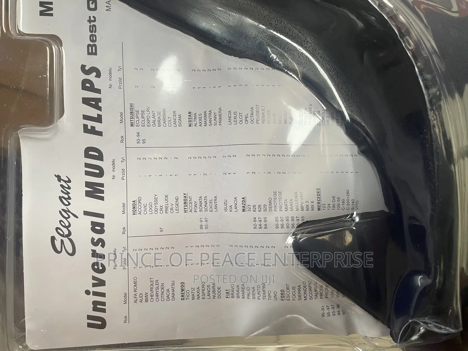 Toyota Mudguard Rubber