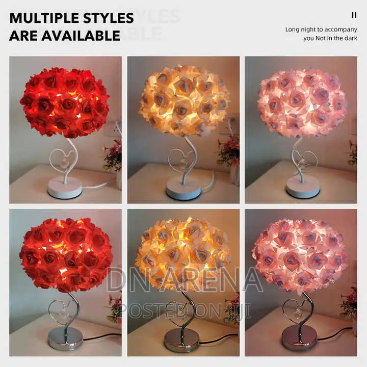 Nordic Rose Flower Table Lamp