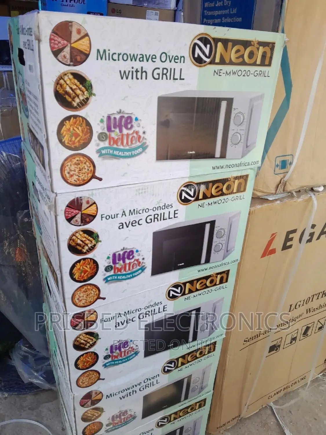 Neon Microwave Oven With Grill