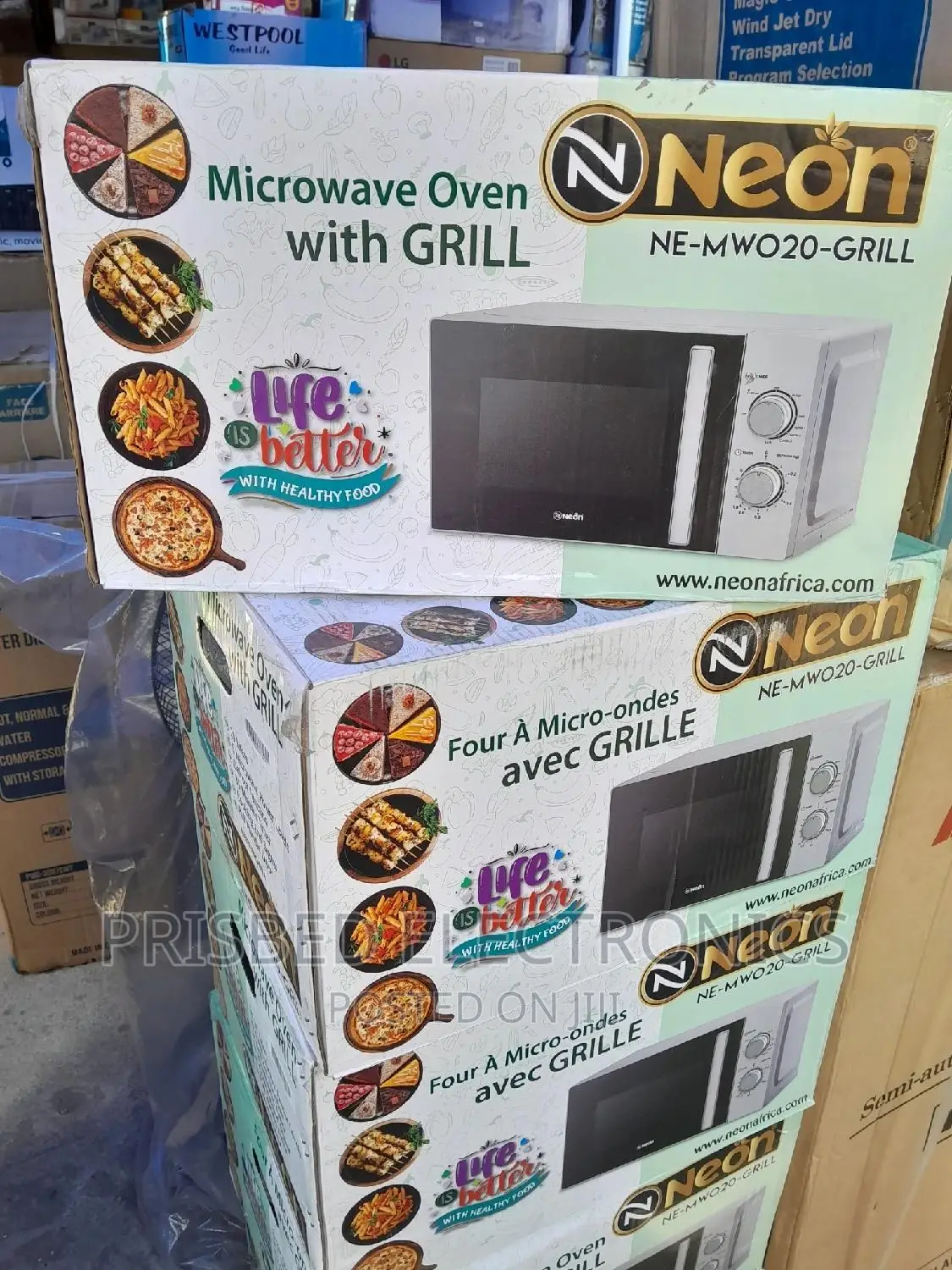 Neon Microwave Oven With Grill