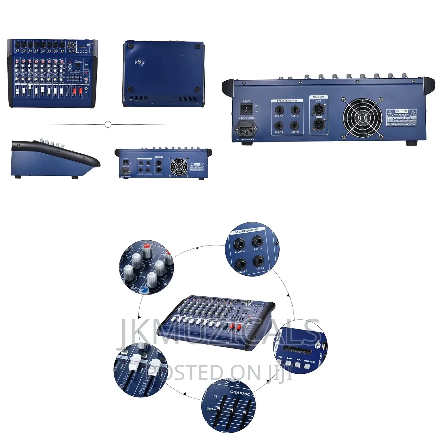 8 Channel Powered Mixer_ With Bluetooth