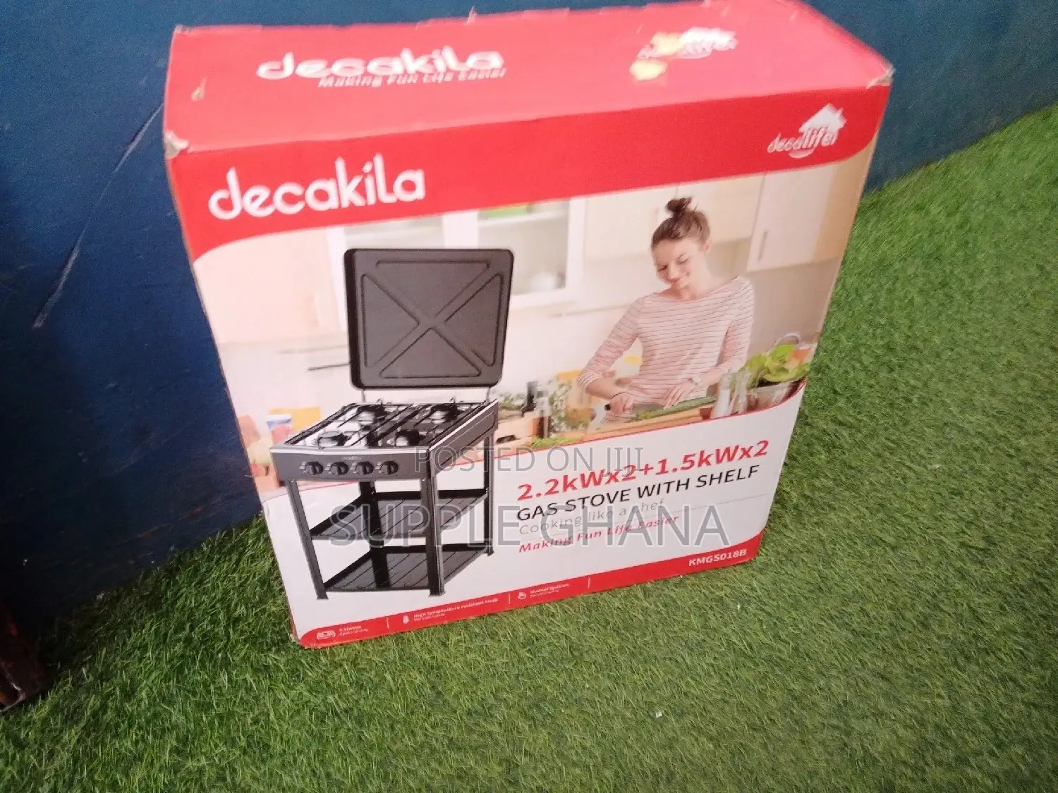 4 Gas Stove Decakila With Shelf