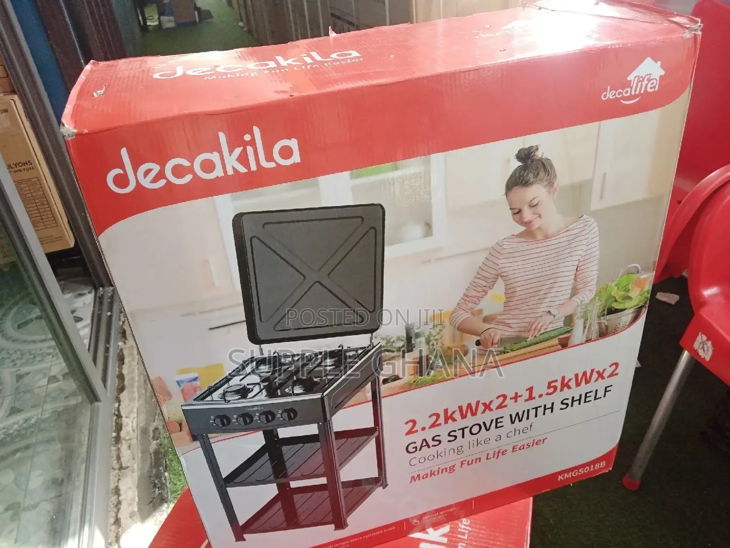 Decakila Gas Stove With 2 Shelves Affordable