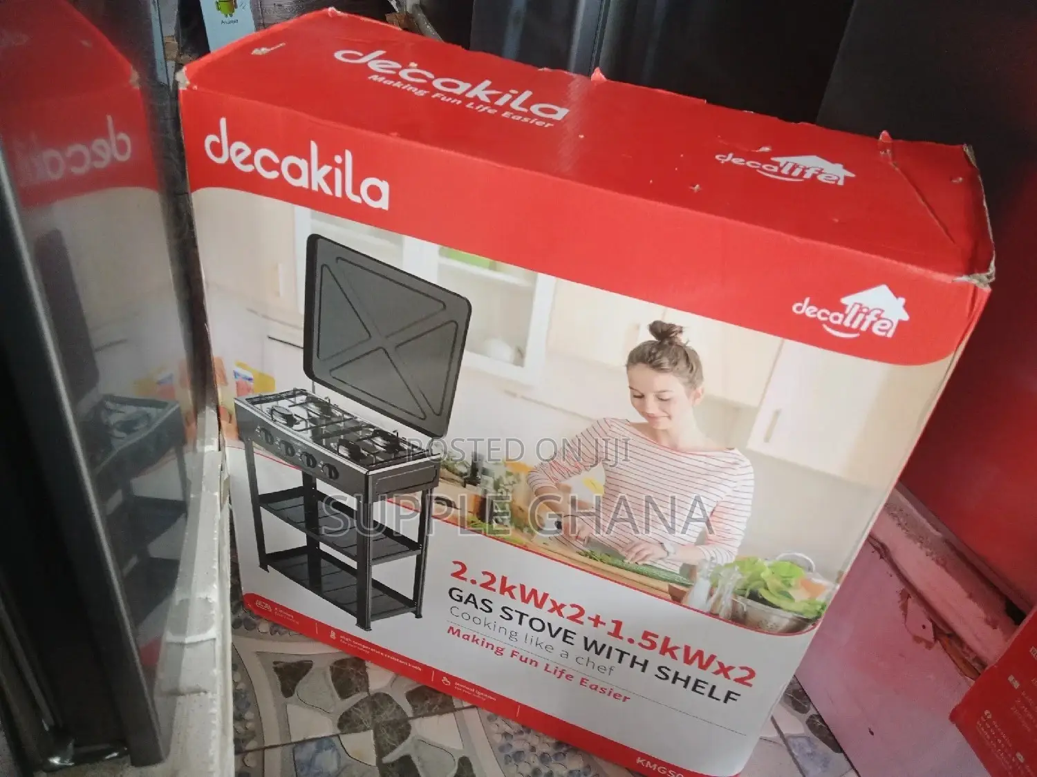 Fast Cooking Gas Stove With 2 Shelves Decakila Gas Stove