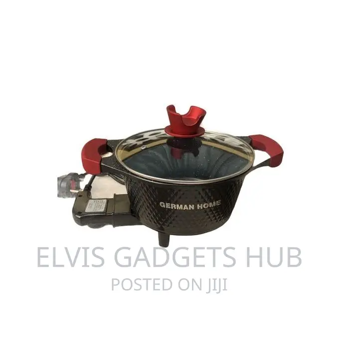 German Home Multipurpose Electric Cooking Pot-2.5l Red/Black