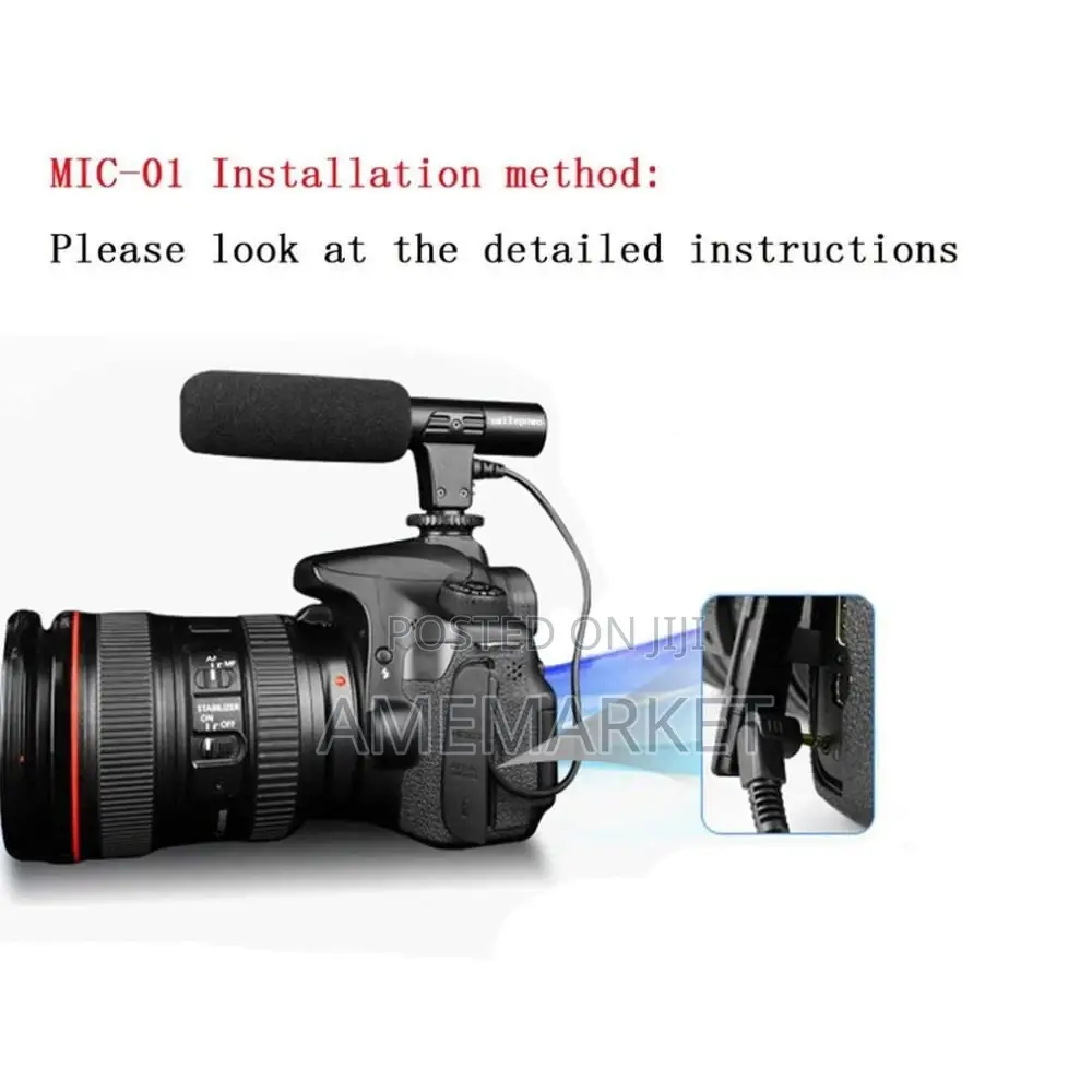 Mic-01 SLR Camera Dv Stereo Interview Recording Microphone