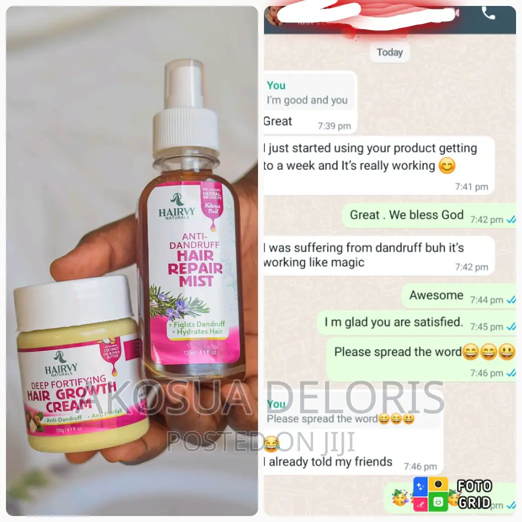 Hairvy Hair Growth Cream and Hair Repair Mist