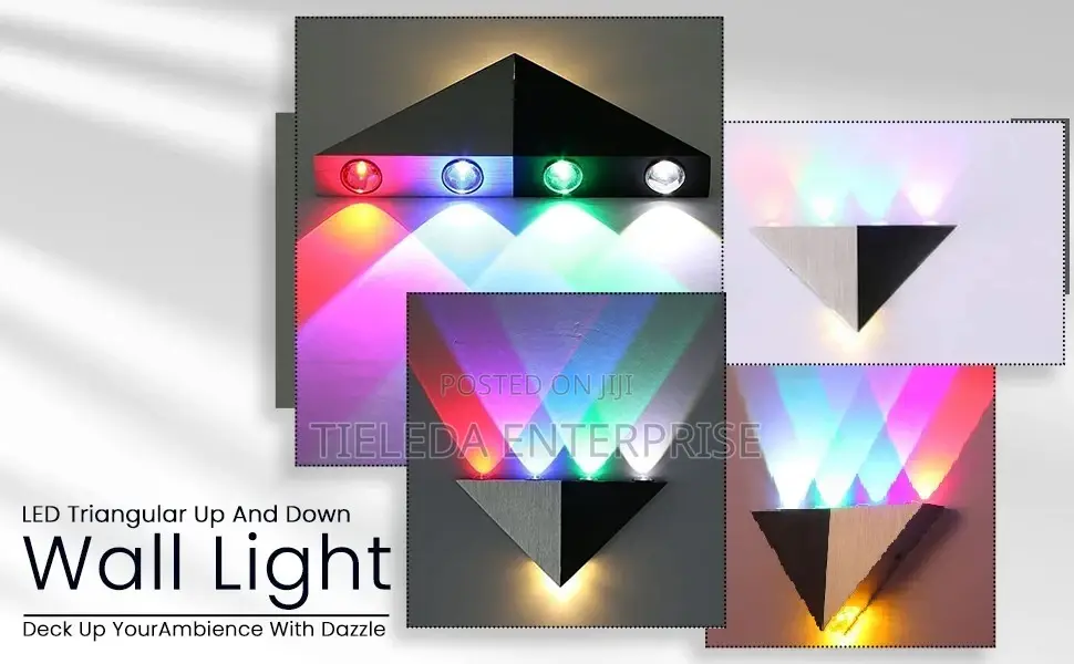Triangular Multi Color Wall Light