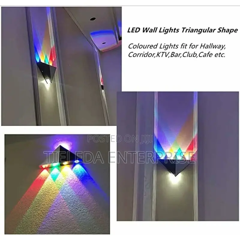 Triangular Multi Color Wall Light