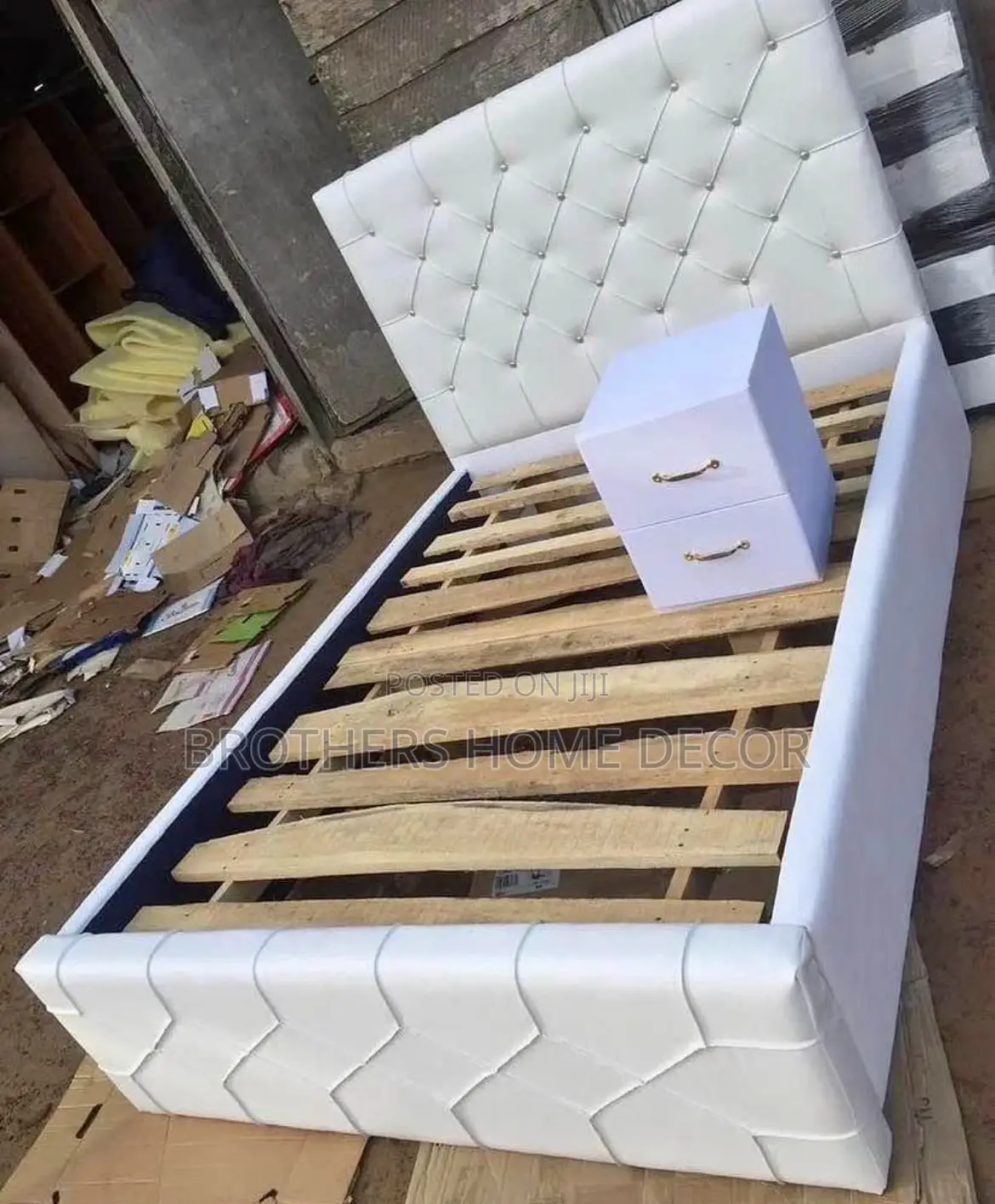 Local Double Bedframe With Side Drawer