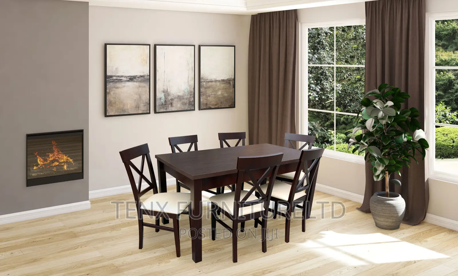 Dining Room Set 6x Chair Set (WOODEN)
