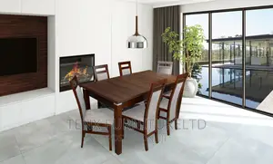 Wooden Table + 6x Chairs SET