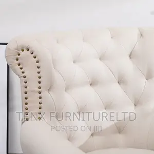 Chesterfield Button Fabric Armchair Chair Wing Back