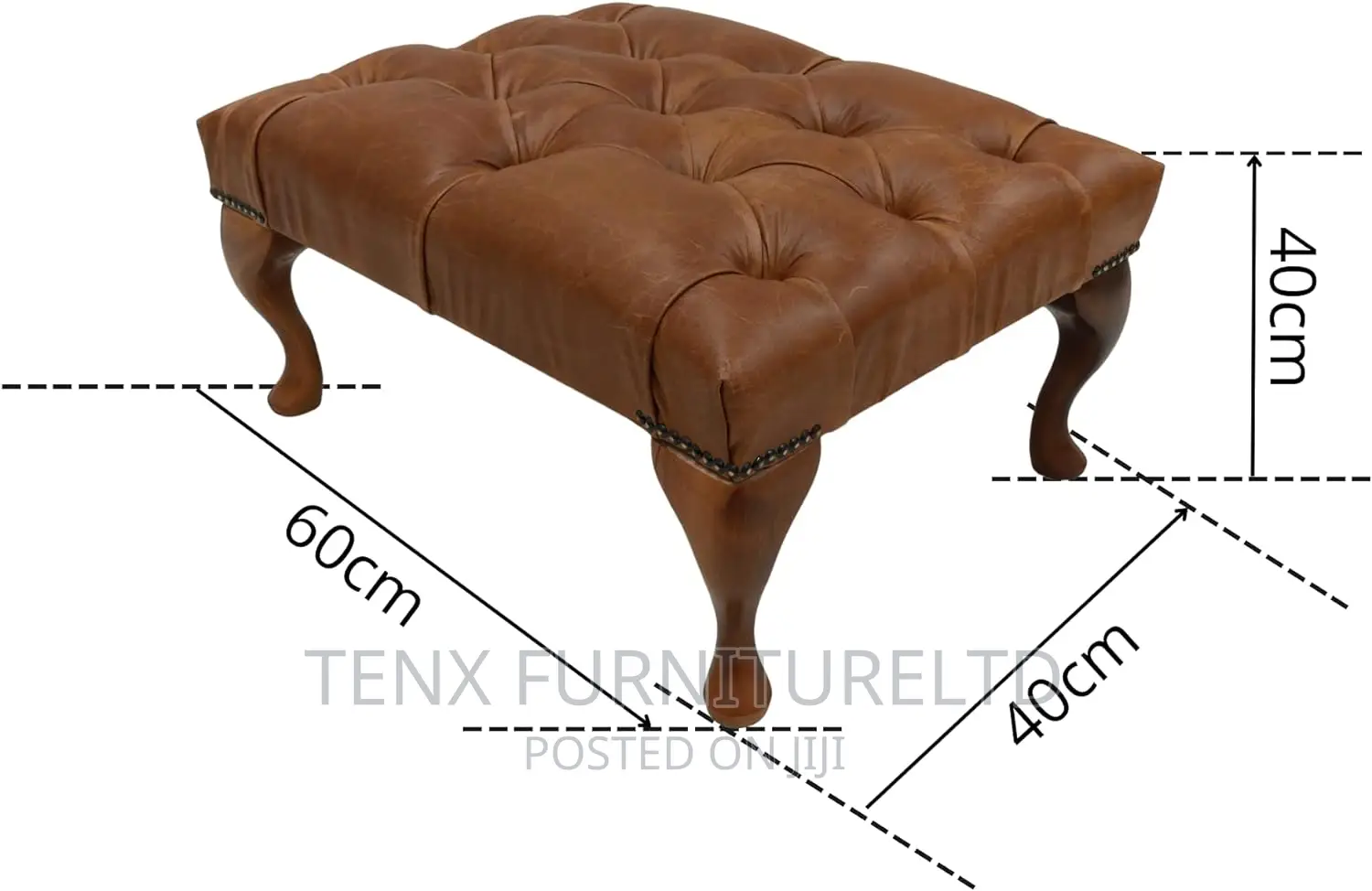 Chesterfield Chair With Matching (Footrest)